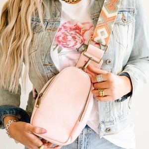 Mindy Mae’s market Farrah sling cross body bag pink